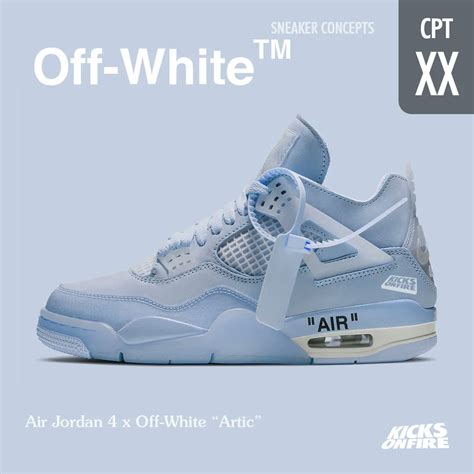 off white jordan 4 polar ice